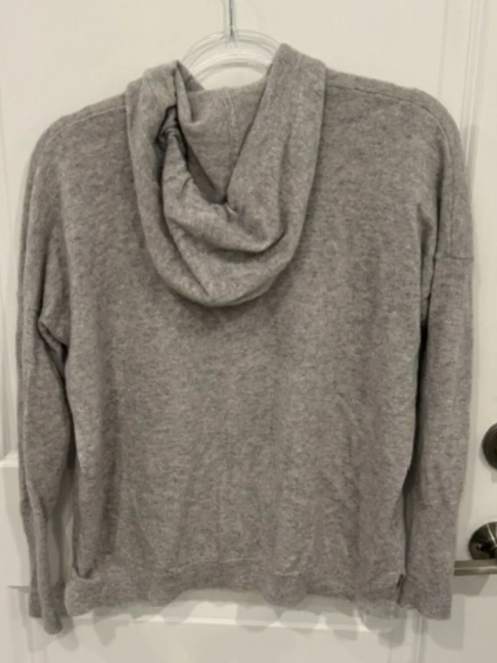 J. Crew Grey Everyday Cashmere Pullover Hoodie